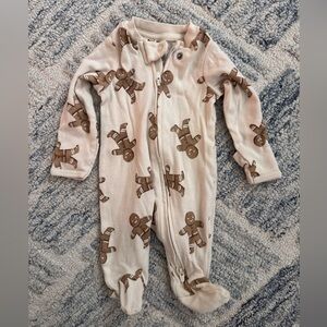 Cozy Gingerbread Print Kids One Piece